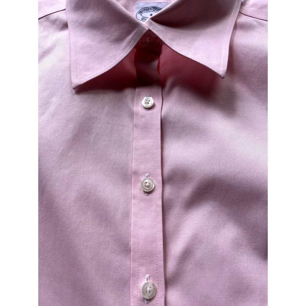 Brooks Brothers Pink 3/4 Sleeve‎ Button Down Shirt Women's 4 Preppy Classic